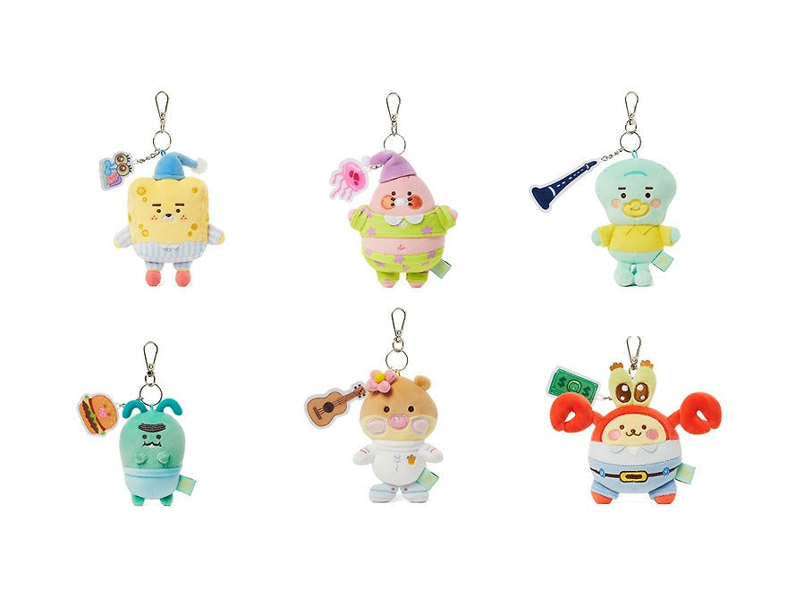 [KAKAO FRIENDS]x SpongeBob Baby Keyring Plush Full Set 6 Types