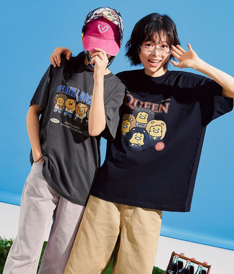 [KAKAO FRIENDS] QUEEN x Kakao Friends T-Shirt  Chunshik