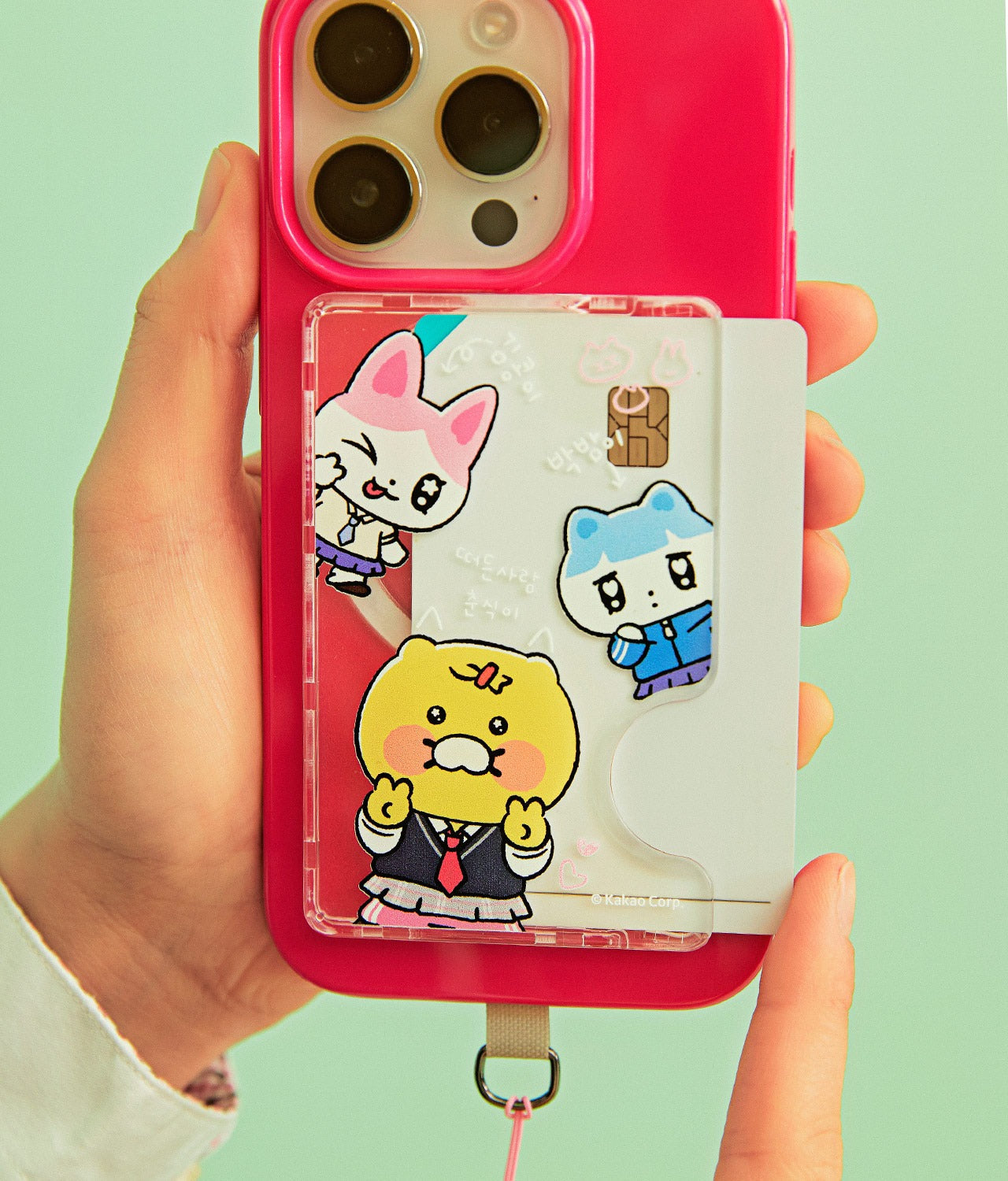 [KAKAO FRIENDS] Work Hard, Cheer Up Chunsik Max-Safe Card Holder