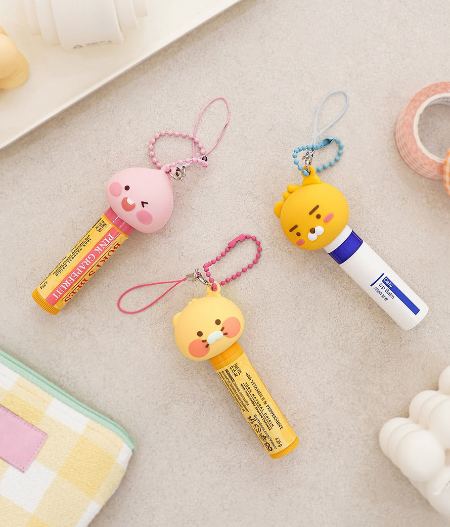 [KAKAO FRIENDS]Lip Balm Cap Keyring Chunsik,Ryan,Apeach