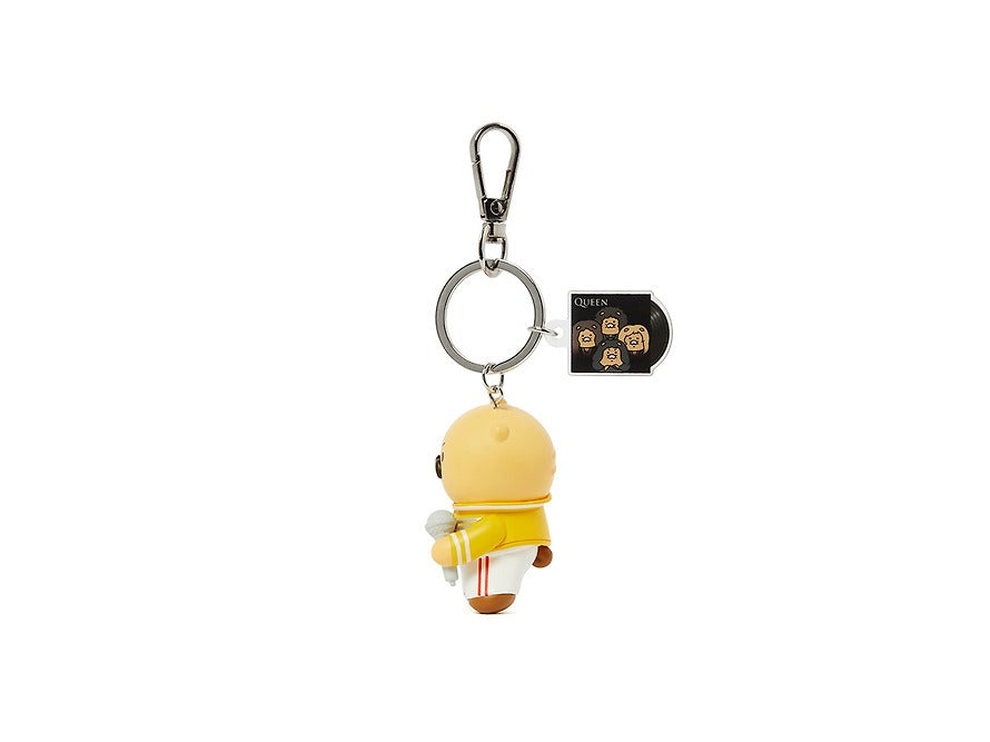 [KAKAO FRIENDS] QUEEN x Kakao Friends Freddie Mercury Plush Keyring Chunshik