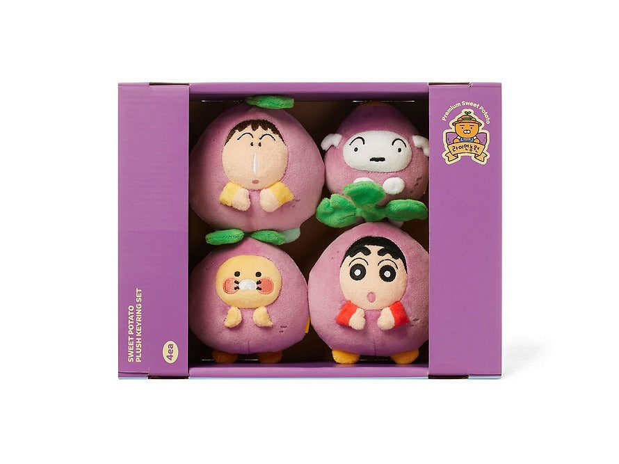 [KAKAO FRIENDS]Crayon Shin-chan x Kakao Friends Sweet Potato Plush Keyring Set