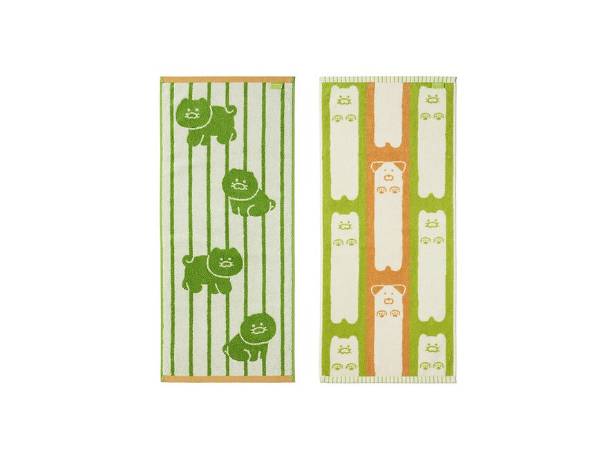 [KAKAO FRIENDS]FRIENDAY Face Towel Set 2 Pack Green Chunshik