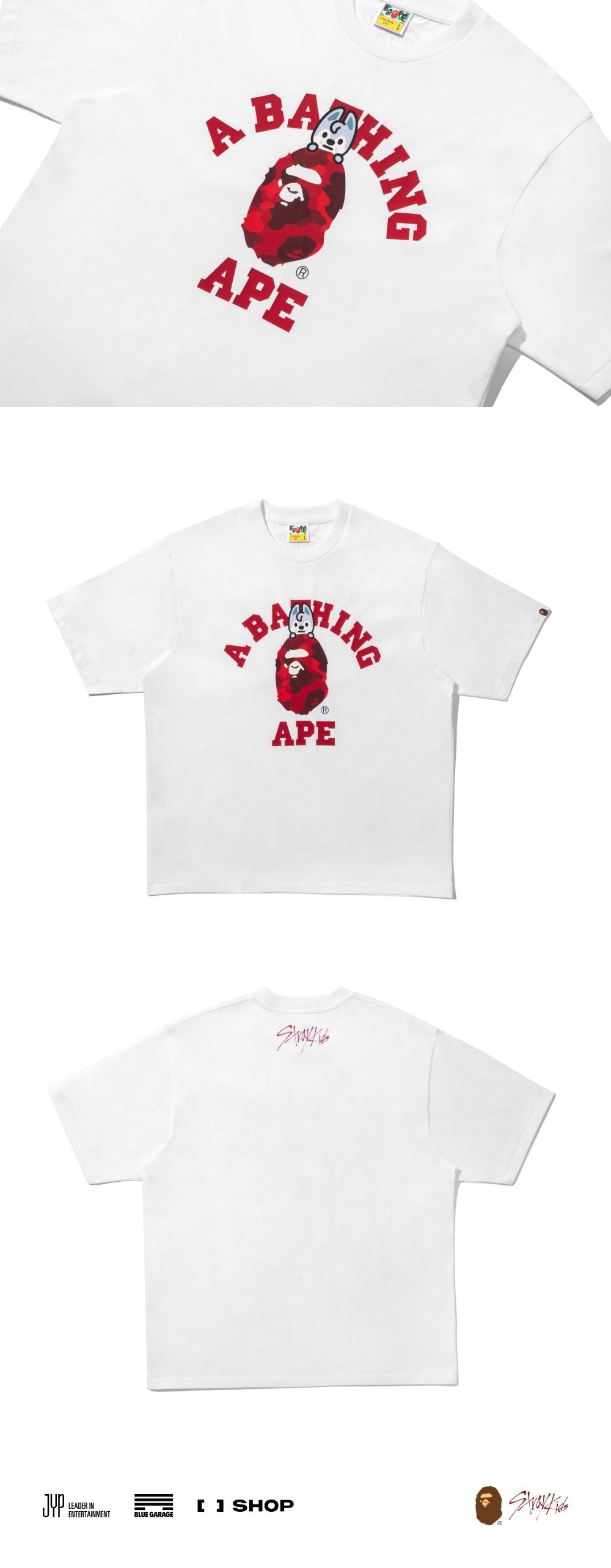 [STRAY KIDS] X BAPE COLLEGE TEE