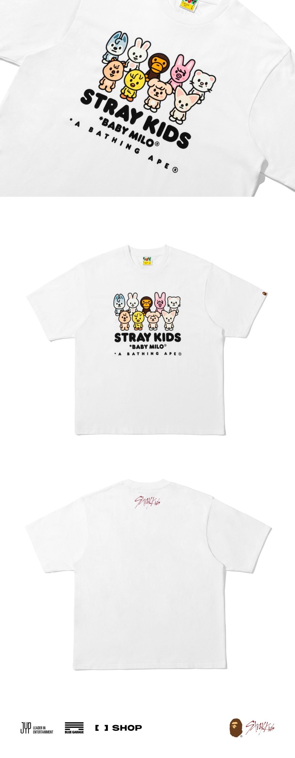 [STRAY KIDS] X BAPE  BABY MILO TEE