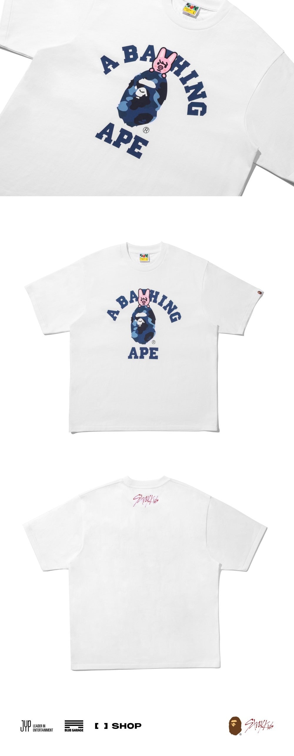 [STRAY KIDS] X BAPE COLLEGE TEE