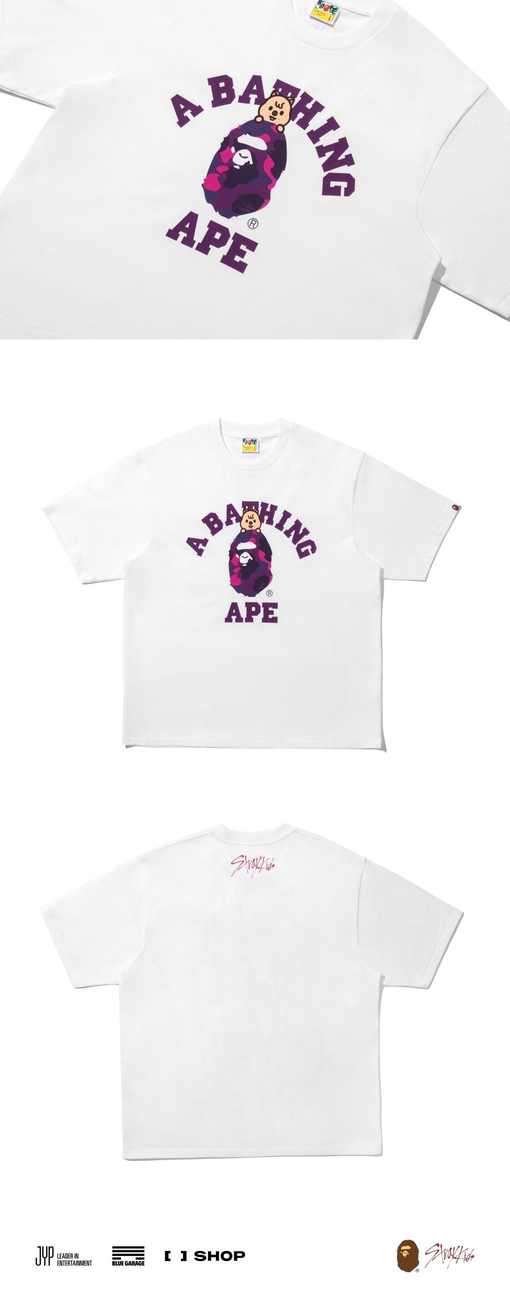 [STRAY KIDS] X BAPE COLLEGE TEE