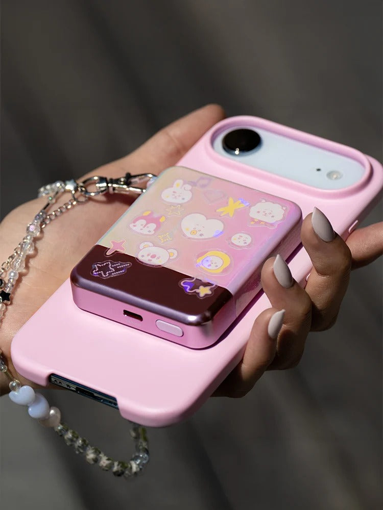 [BTS]BT21 5K Magnetic Power Bank – The Journey Pink