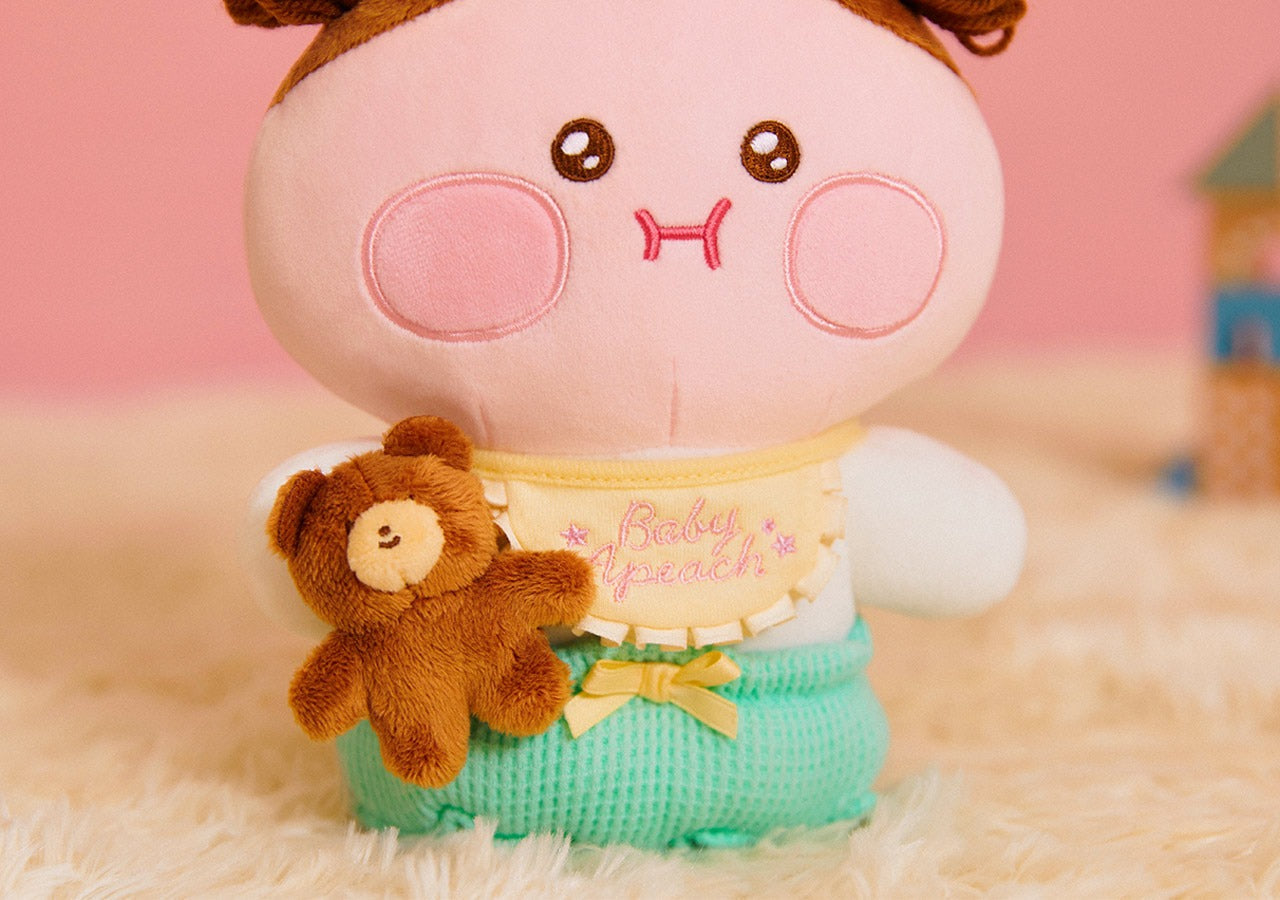 [KAKAO FRIENDS] Baby Dreaming Plush Doll Keychain (Ryan & Apeach)