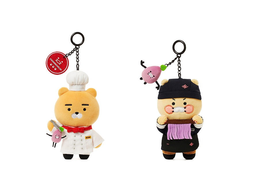 [KAKAO FRIENDS]Black and White Chef x Kakao Friends Ryan White Spoon Plush Keyring