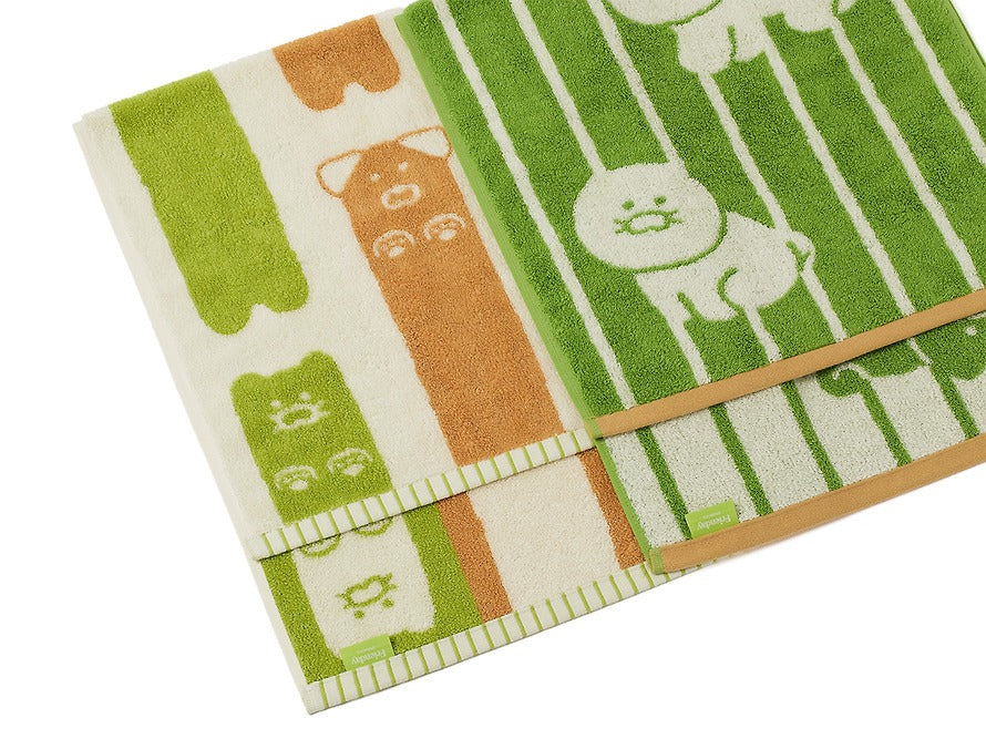 [KAKAO FRIENDS]FRIENDAY Face Towel Set 2 Pack Green Chunshik