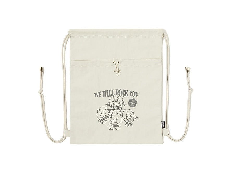 [KAKAO FRIENDS] QUEEN x Kakao Friends We Will Rock You Drawstring Bag Chunshik