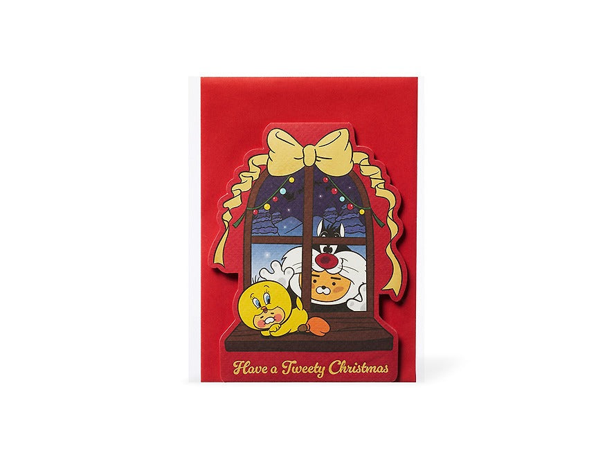 [KAKAO FRIENDS] Looney Tunes X Friends Christmas Stamping Card  Little Ryan & Baby Chunsik