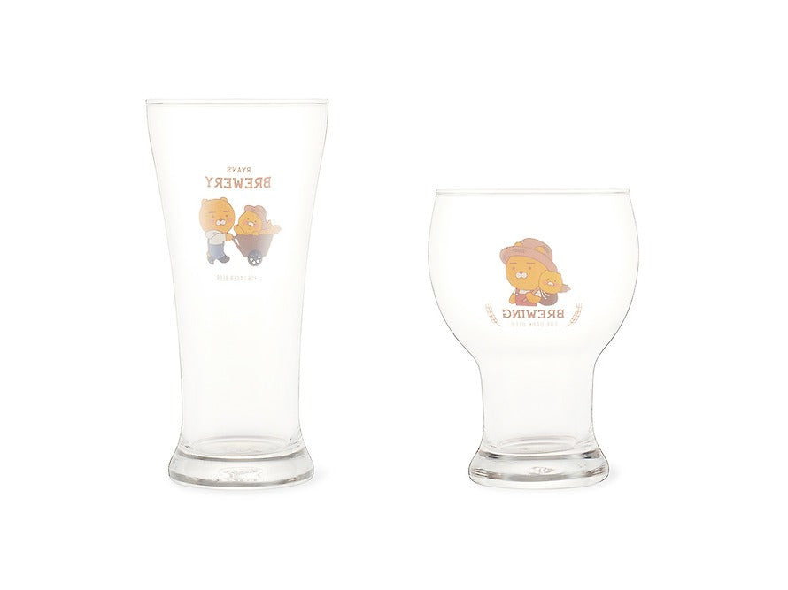 [KAKAO FRIENDS] Ryan & Chunsik Beer Glass Set for One (2P Set)