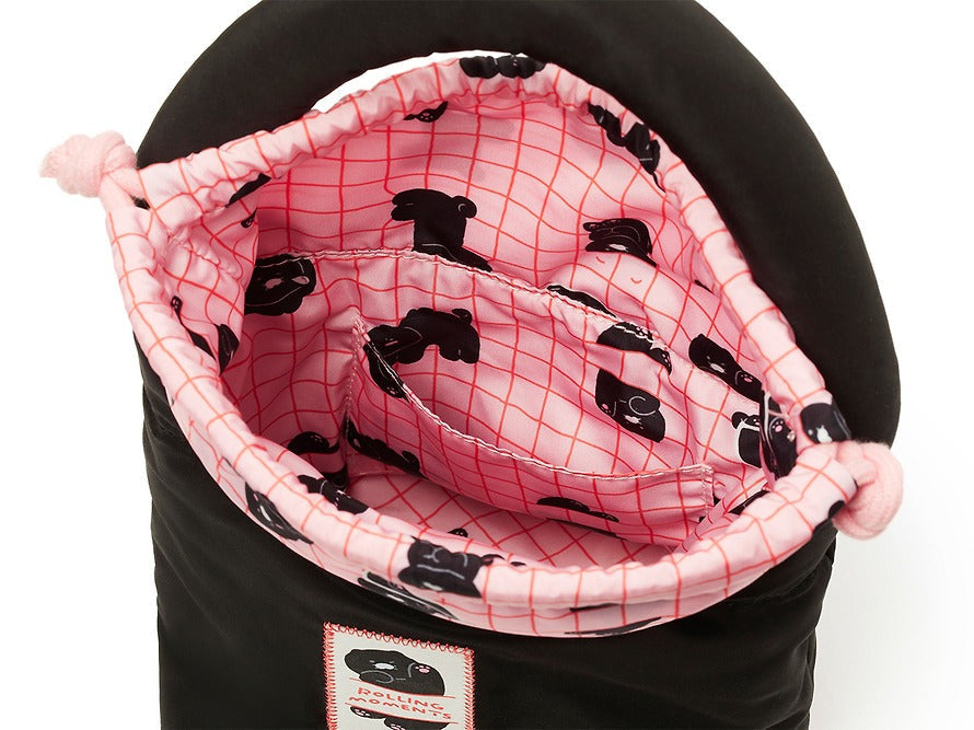 [KAKAO FRIENDS]Black Choonsik Padded Pouch Bag
