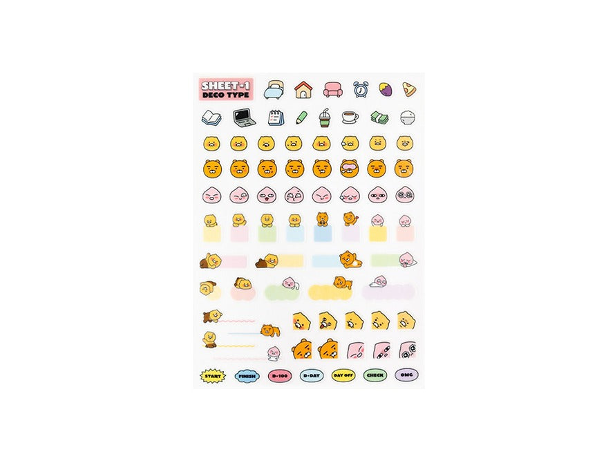 [KAKAO FRIENDS] Deco Sticker Set 3P Chunsik