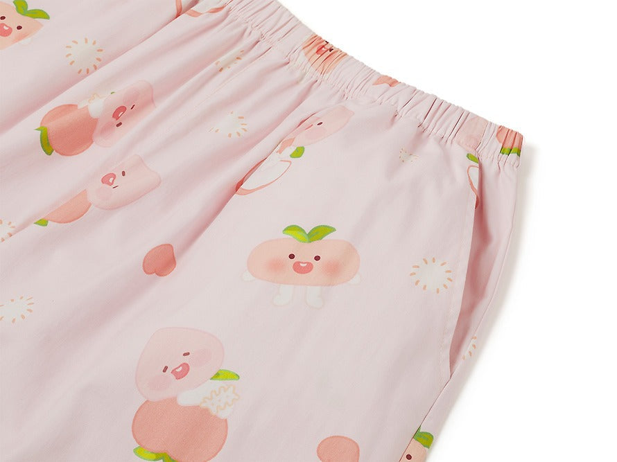 [KAKAO FRIENDS] Peach Women Pajama Set Pink Lounge Wear Apeach