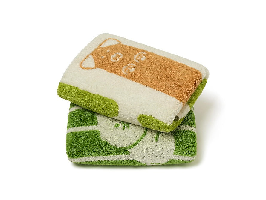 [KAKAO FRIENDS]FRIENDAY Face Towel Set 2 Pack Green Chunshik