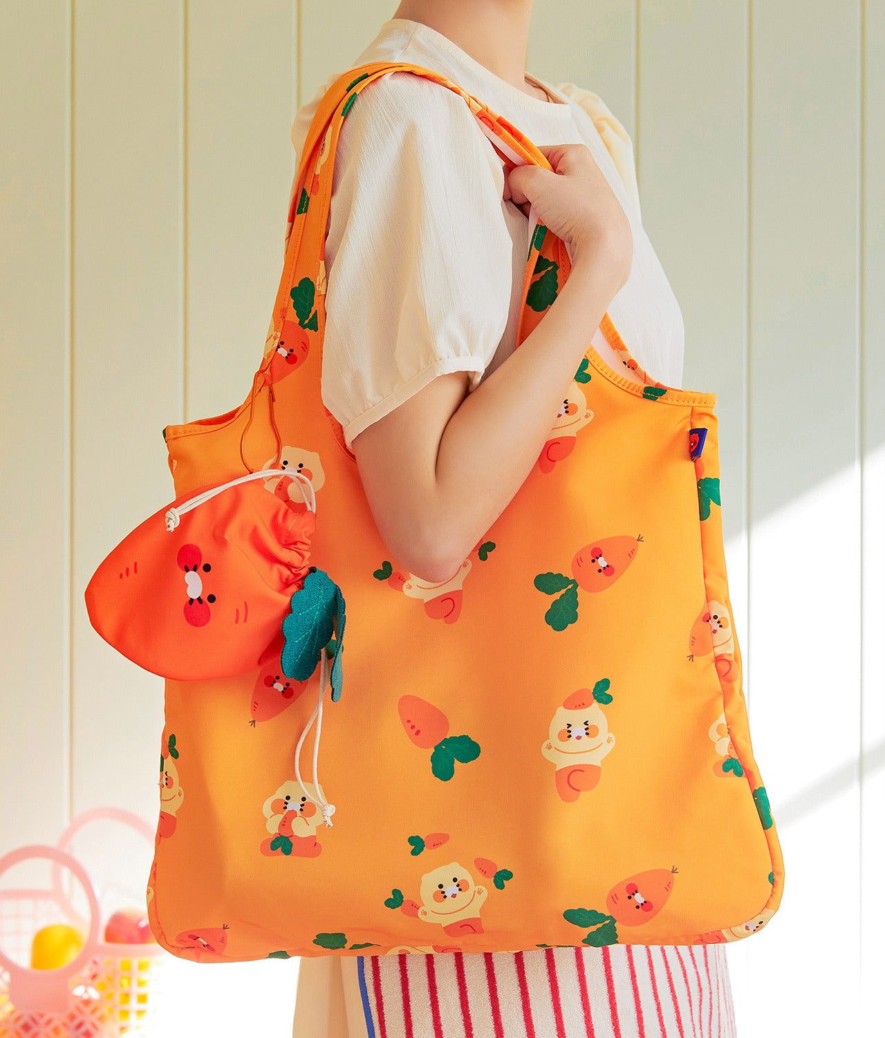 [KAKAO FRIENDS]Chunsik Eco Reusable Bag (Lemon / Carrot / Green Onion / Apple)