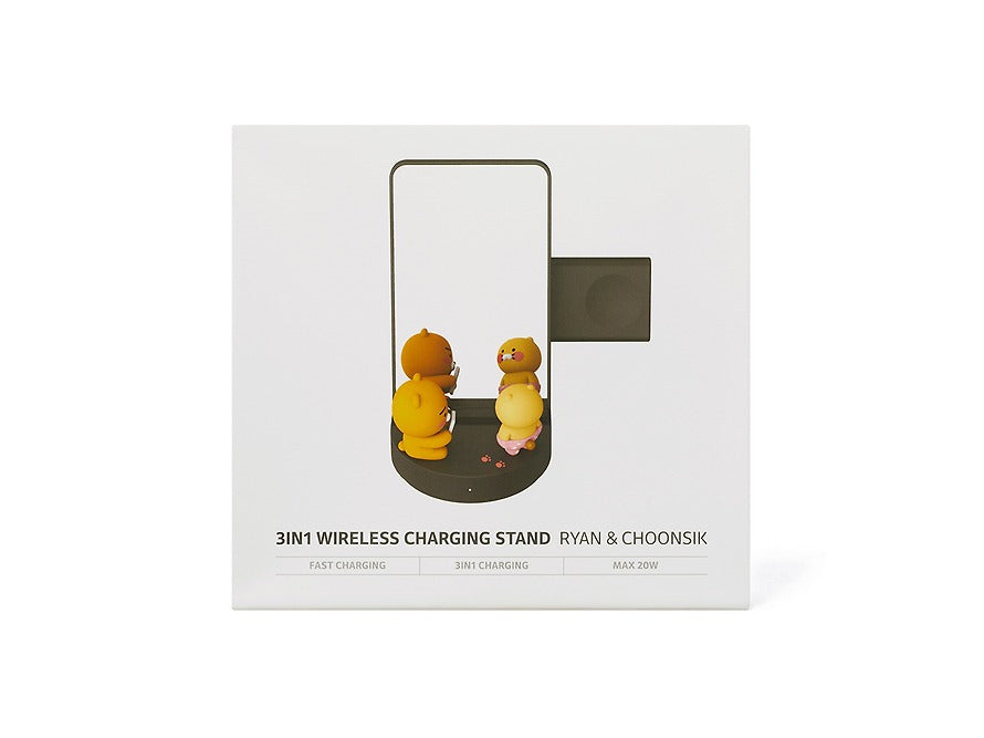 [KAKAO FRIENDS]3 in 1 Rotating Wireless Charging Stand Ryan