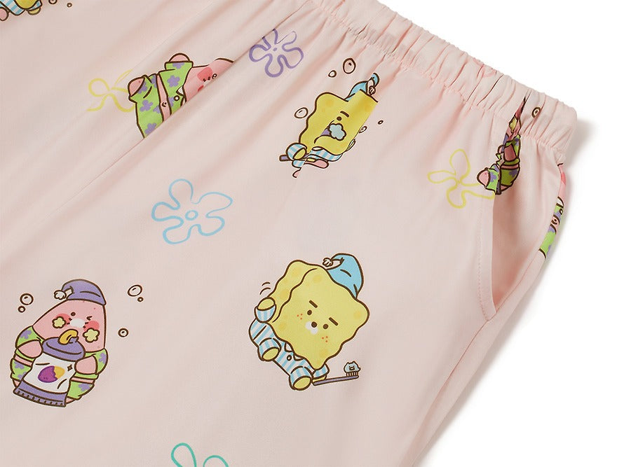 [KAKAO FRIENDS]x SpongeBob Women Pajama Set Pink Lounge Wear