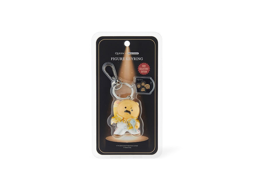 [KAKAO FRIENDS] QUEEN x Kakao Friends Freddie Mercury Plush Keyring Chunshik