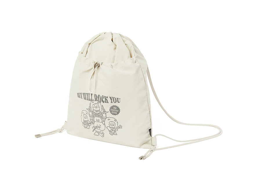 [KAKAO FRIENDS] QUEEN x Kakao Friends We Will Rock You Drawstring Bag Chunshik