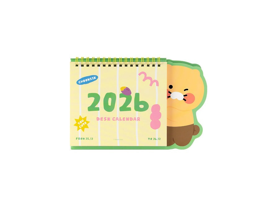 [KAKAO FRIENDS] 2026 Shape Desk Calendar Chunsik