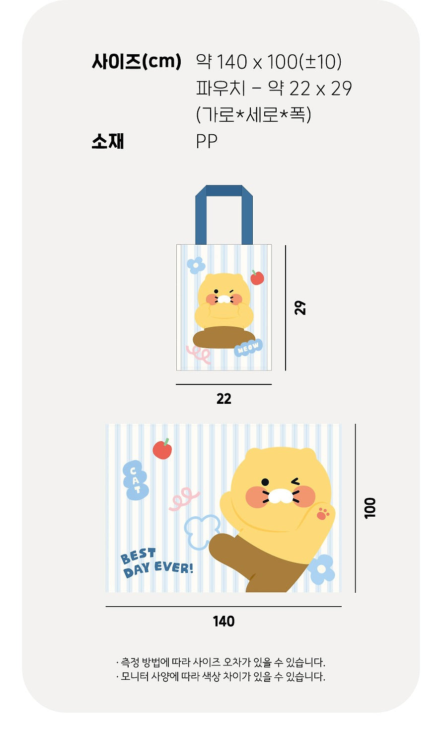 [KAKAO FRIENDS]Chunsik Foldable Picnic Mat with Pouch