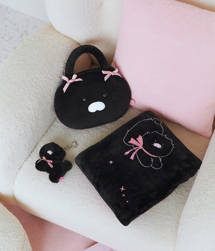 [KAKAO FRIENDS] Black Chun Pouch Blanket Chunsik