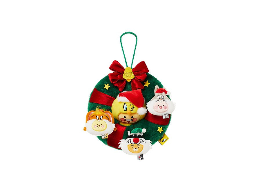 [KAKAO FRIENDS]Looney Tunes X Friends Christmas Wreath Plush Ornament