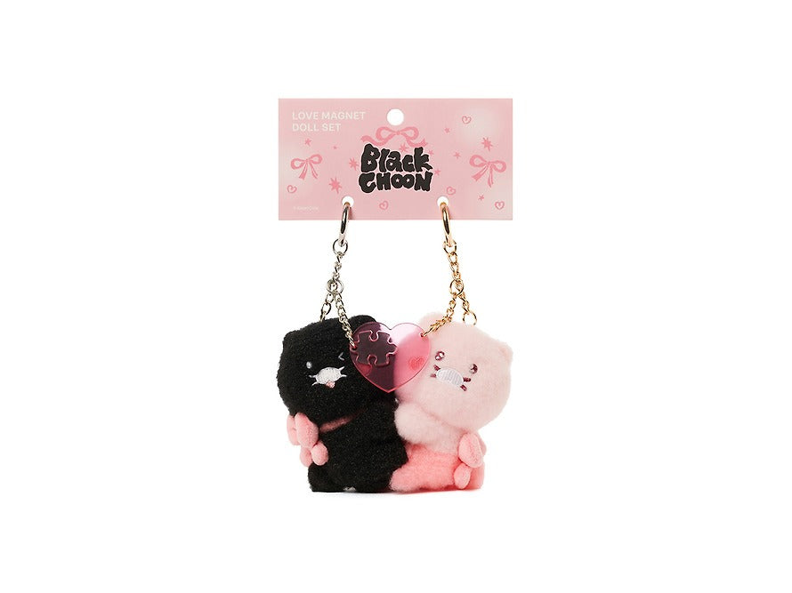 [KAKAO FRIENDS]Black Choon Magnet Keyring Doll Set Choonsik