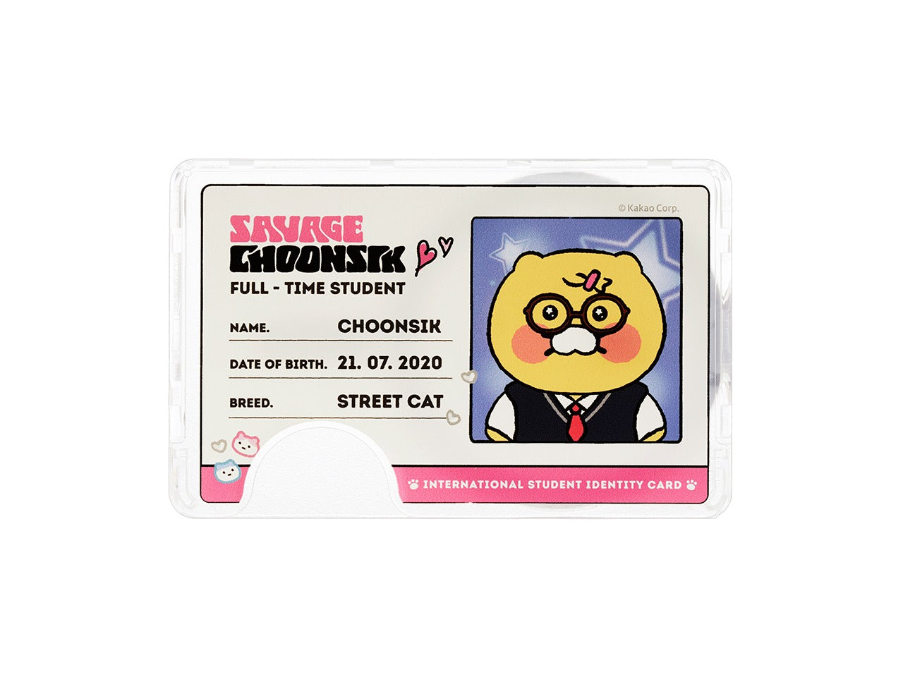 [KAKAO FRIENDS] Work Hard, Cheer Up Chunsik Max-Safe Card Holder