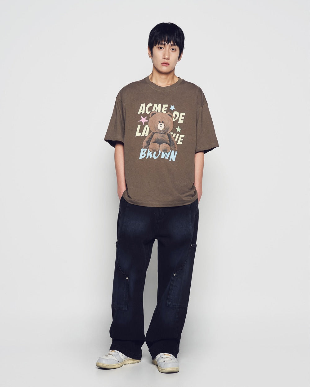 [LINE FRIEND]LINE FRIENDS BROWN STAR SHORT SLEEVE T-SHIRT