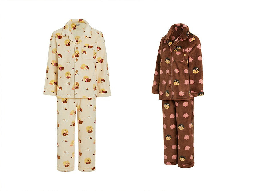 [KAKAO FRIENDS] Countryside Series Flannel Pajama Set Chunsik