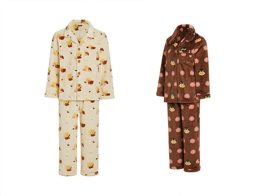 [KAKAO FRIENDS] Countryside Series Flannel Pajama Set Chunsik