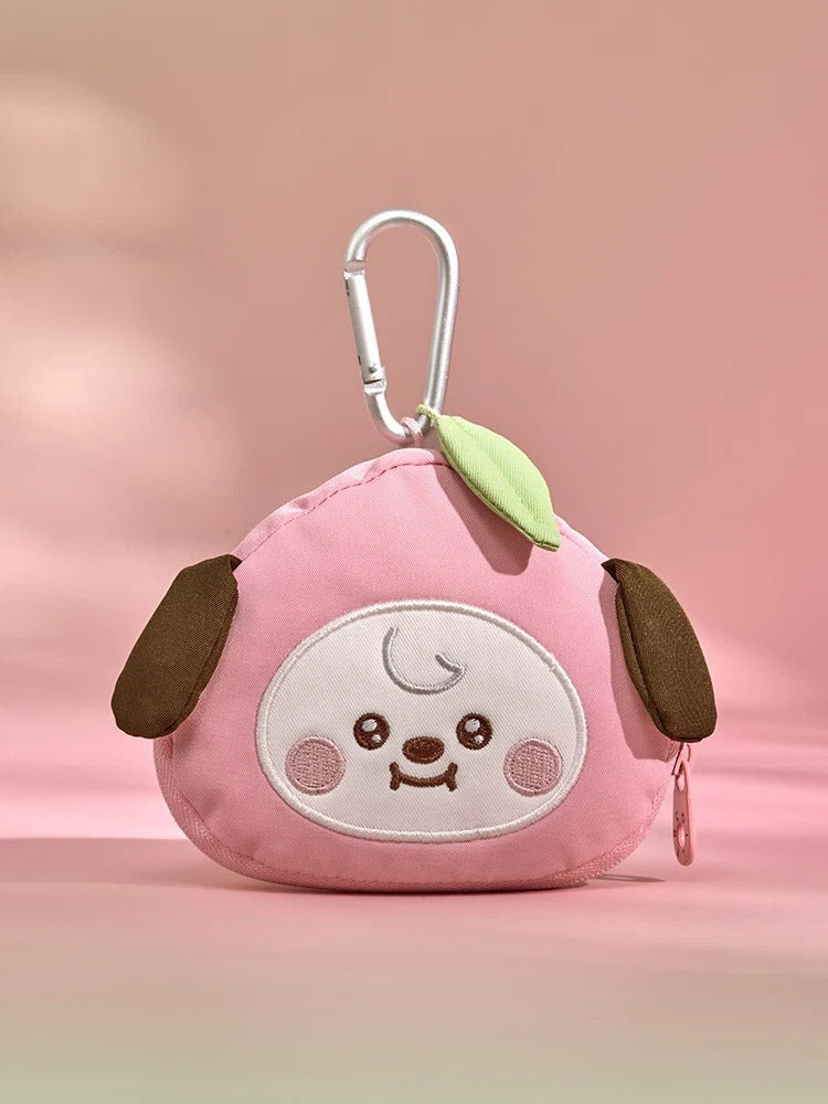 [BTS] BT21 Peach Holic Face Pouch Keyring
