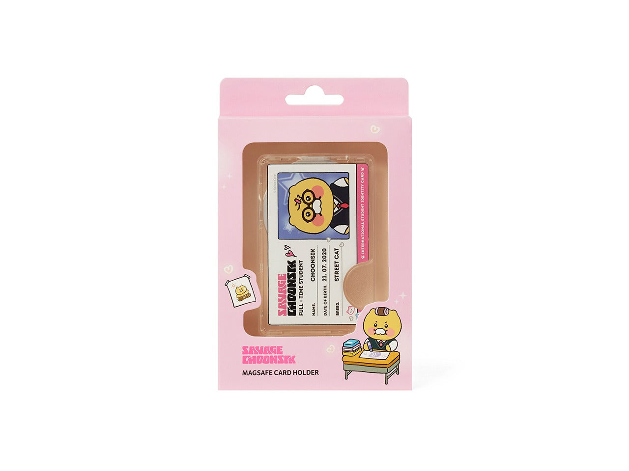 [KAKAO FRIENDS] Work Hard, Cheer Up Chunsik Max-Safe Card Holder