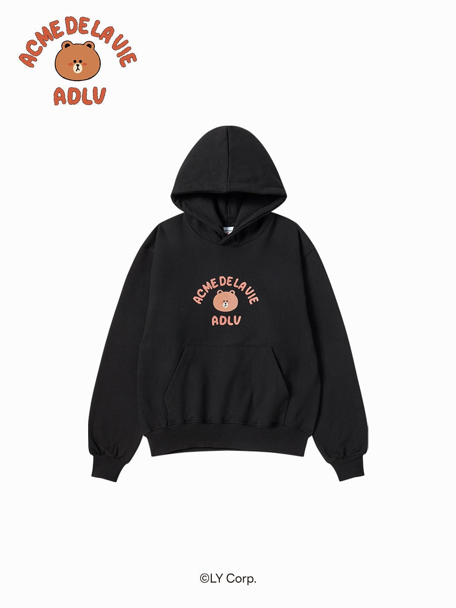 [LINE FRIEND]BEAR DOLL HUG BROWN LINE FRIENDS HOODIE