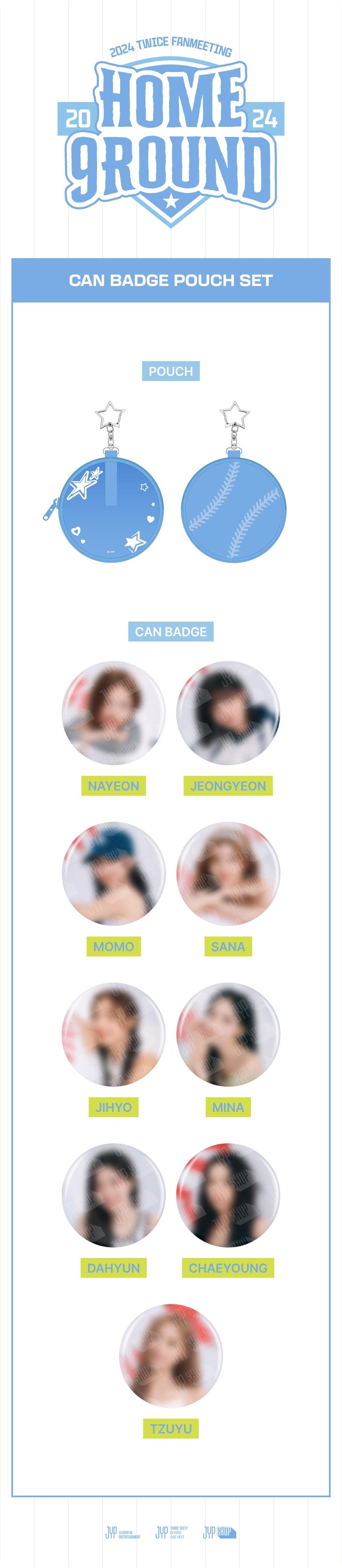 [TWICE]CAN BADGE POUCH SET - HOME 9ROUND