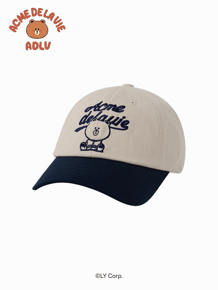 [LINE FRIEND]AUTHENTIC BROWN TWO TONE LINE FRIENDS BALL CAP