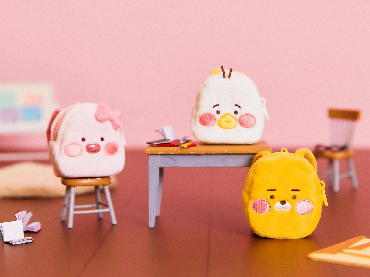 [KAKAO FRIENDS] Chunsik & Friends Costume Mini Backpack Keychain (Ryan / Apeach / Tube)