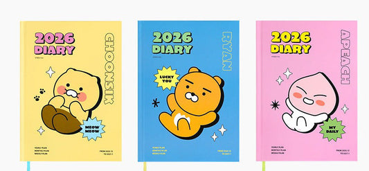 [KAKAO FRIENDS]  2026 Hard Cover Diary Chunsik