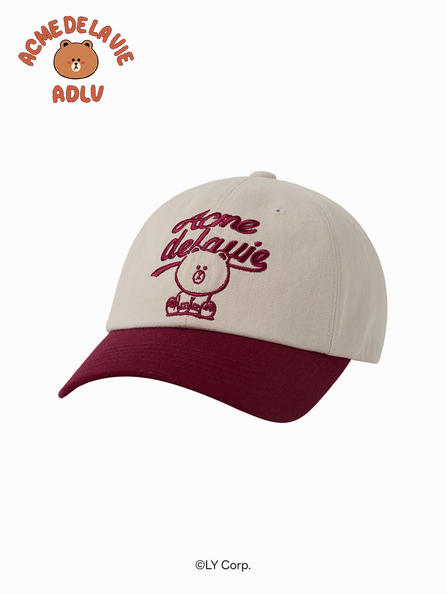 [LINE FRIEND]AUTHENTIC BROWN TWO TONE LINE FRIENDS BALL CAP
