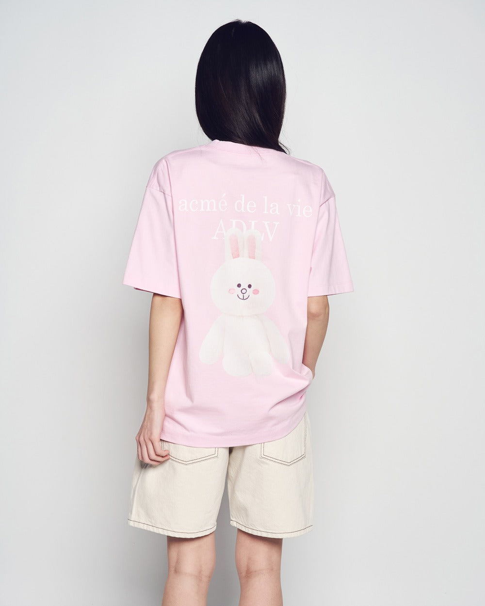 [LINE FRIEND]BASIC LOGO WITH LINE FRIENDS SHORT SLEEVE T-SHIRT