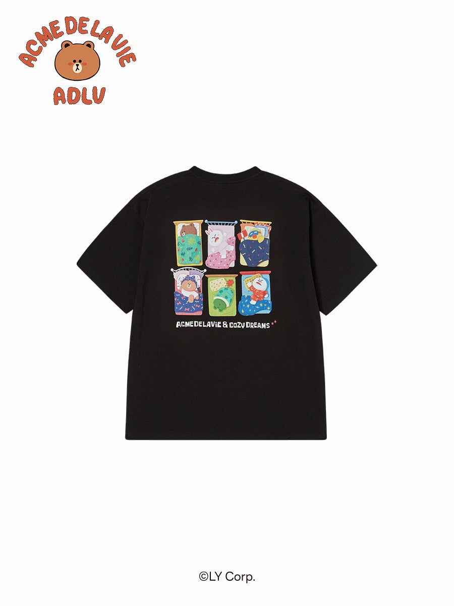 [LINE FRIEND]SLEEPING LINE FRIENDS SHORT SLEEVE T-SHIRT