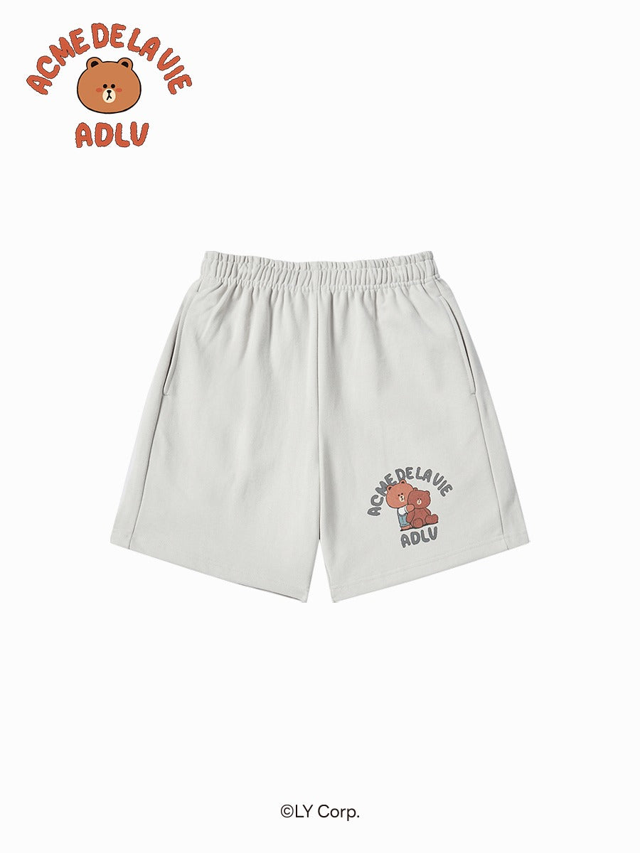 [LINE FRIEND]BEAR DOLL HUG BROWN LINE FRIENDS SHORT PANTS