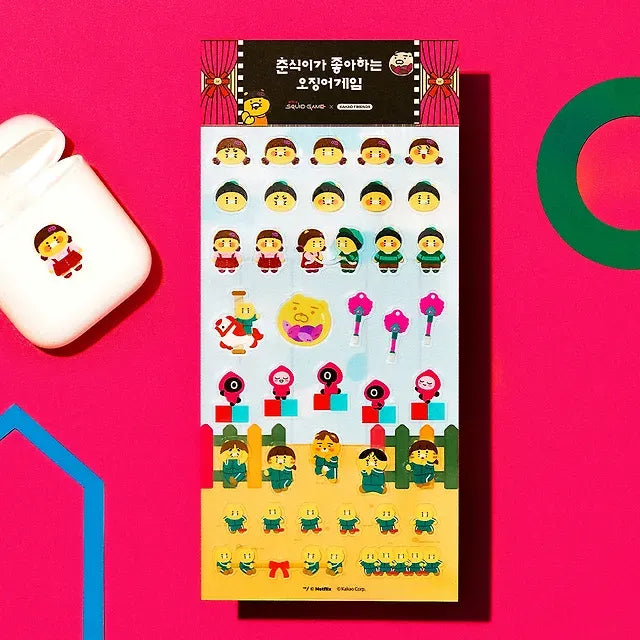 [Kakao Friends]Netflix Squid Game X Kakao Friends Sticker_Chunsik