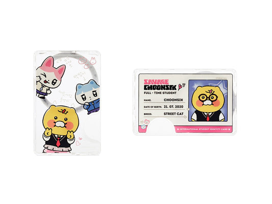 [KAKAO FRIENDS] Work Hard, Cheer Up Chunsik Max-Safe Card Holder