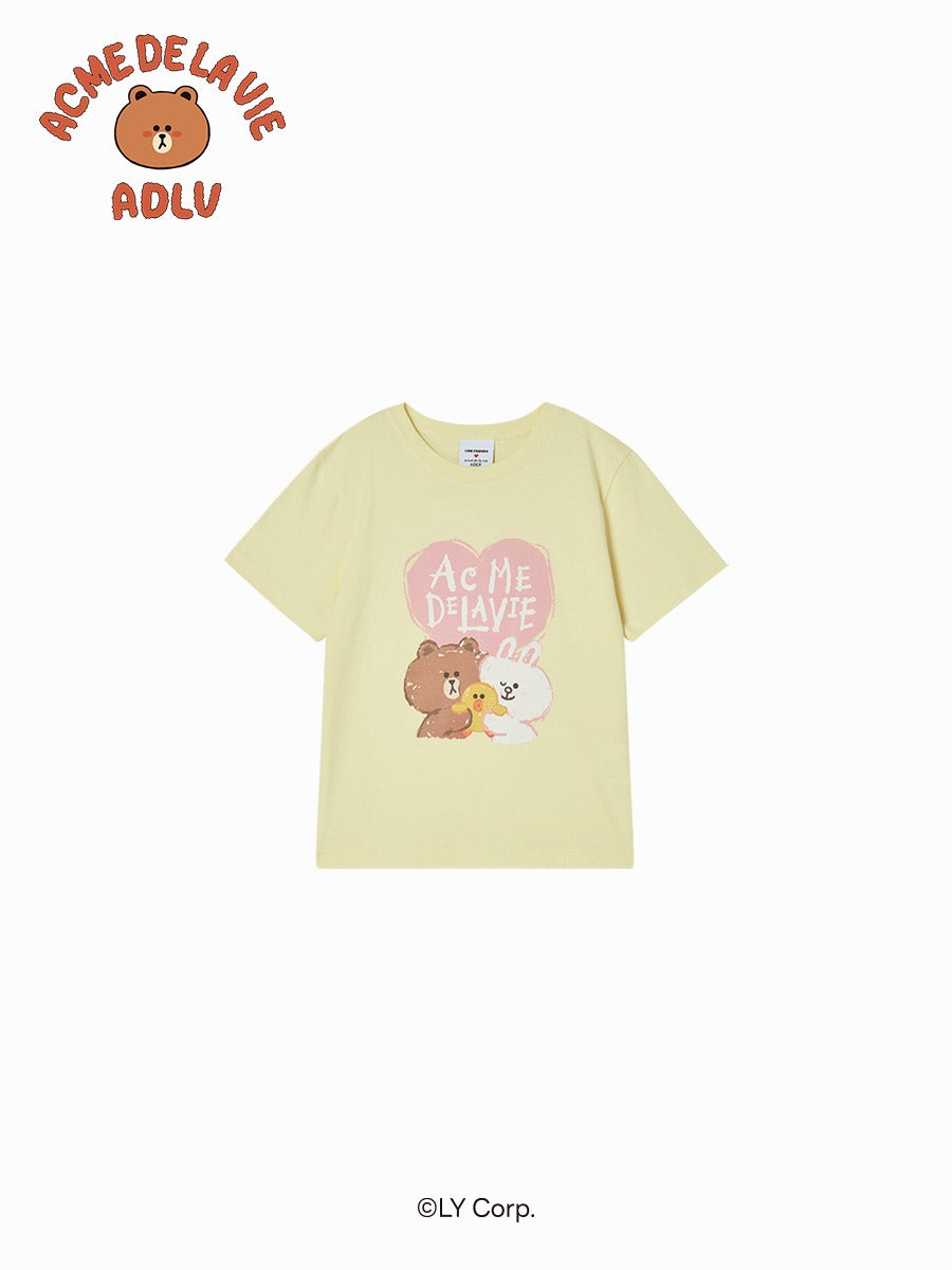 [LINE FRIEND]KIDS HEART LINE FRIENDS SHORT SLEEVE T-SHIRT